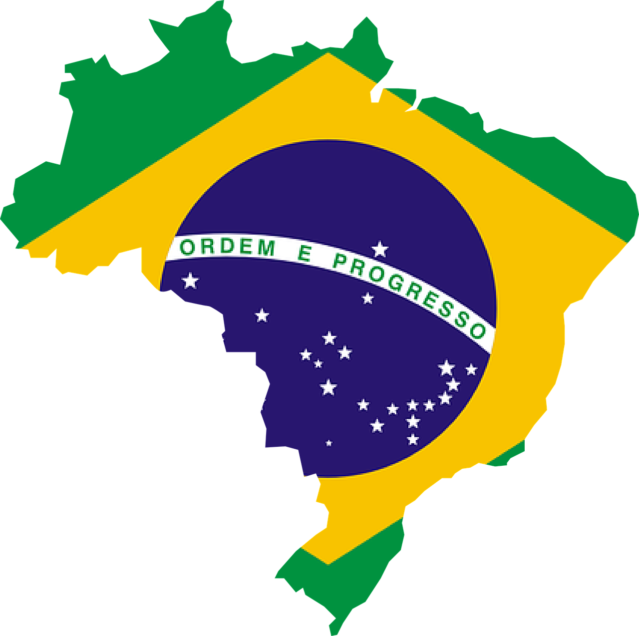 brazil, map, flag